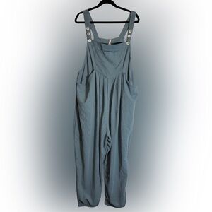 HALARA Blue Buttoned Jumpsuit